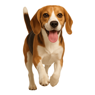 Beagle en movimiento
