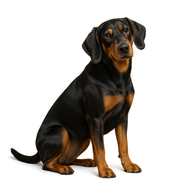 Perro Negro y Fuego Para la Caza del Mapache